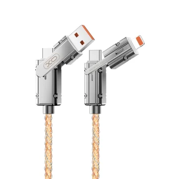XO NB276 4-in-1 Cable USB-C / USB-A to Lightning / USB-C 60W 1.0m Grey