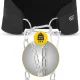 4FIZJO Dip Belt Weight Lifting Belt with Chain 100 cm, Black