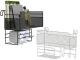 Hanging Wall Shelf / Organizer with 3 Hooks, Loft Style