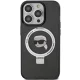 Karl Lagerfeld iPhone 15 Pro Case Ring Stand Karl Head MagSafe, Black