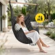 4Fizjo BAHIO Brazilian Hanging Chair with Cushions, Black