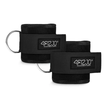 4FIZJO Ankle Straps for Cable Machine 2 Pcs Black