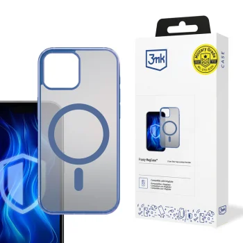 3Mk Protection Frosty MagCase for Apple iPhone 15, Blue