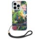 Guess Flower Strap iPhone 14 Pro Case with Wristlet, Blue