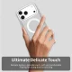 Case for iPhone 18 Pro Max / 17 Pro Max PC PET TPU Hybrid Magnetic, White