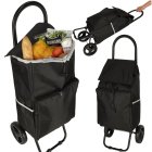 Shopping Trolley on Wheels with Insulated Pocket 95 cm, Black