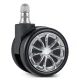 Sofotel Rubberized Chair Wheels, Black, 5 Pcs