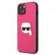 Karl Lagerfeld iPhone 13 mini Case Leather Ikonik Karl\'s Head, Pink