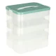 3-Tier Stackable Storage Organizer for Building Blocks & Toys with Dividers