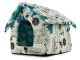 Soft pet house kennel bed white