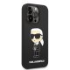 Karl Lagerfeld Silicone Ikonik MagSafe Case for iPhone 14 Pro - Black