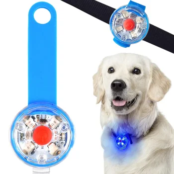 Rechargeable LED Dog Collar Light for Night Walking, USB Clip-On Safety Pendant