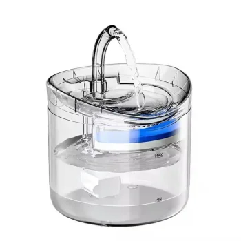 Automatic Pet Water Fountain 2L with Filter for Cats and Dogs, Clear