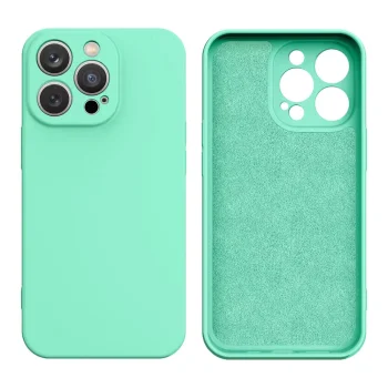 Silikoninis dėklas iPhone 14 Plus Silicone Case, mėtų žalias