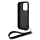 DKNY iPhone 15 Pro Case Wrist Strap Stock Logo, Black