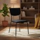 Velvet Dining Chairs Set of 4 ModernHome for Kitchen and Living Room, Black