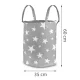 Nukido Toy Basket, Grey with Stars