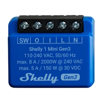 Shelly 1 Mini Gen3 Smart Controller, WiFi/Bluetooth