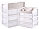 XXL cosmetics and jewelry organizer with 3 drawers, white