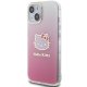 Чехол Hello Kitty для iPhone 15 IML Gradient Electrop Kitty Head, розовый