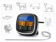 Digital Kitchen Meat Thermometer with Probe and Touch Screen, Black
