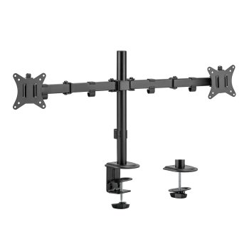 Maclean MC-754N Desk Mount for 2 Monitors, 17-32", VESA, Black
