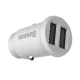 Baseus Grain Mini Car Charger 2x USB 3.1A, white