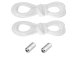 Elastic No Tie Shoelaces with Metal Lock for Kids and Adults 100cm, White