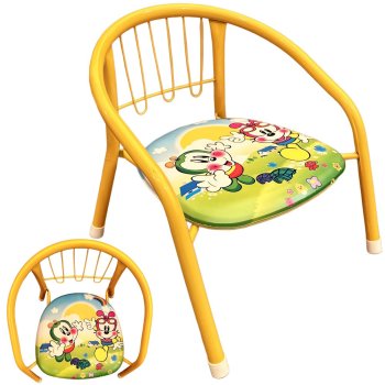 Metāla bērnu krēsliņš ar mīkstu sēdekli