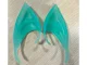 Artificial Elf Ears, Glow in the Dark, Silicone, Green-Blue