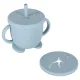 Ikonka KX4526_4 Silicone Baby Tableware Set Crab, 9 Pieces, Blue