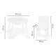 ECOTOYS Kids Table and 2 Chair Set with Storage, Scandinavian Toddler Furniture