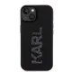 Karl Lagerfeld iPhone 15 Case 3D Logo Glitter, Black