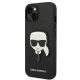 Karl Lagerfeld Saffiano Karl\'s Head Patch Case for iPhone 14 / 15 Plus, Black