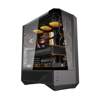 Darkflash DY460 Computer Case with 4 ARGB Fans, Black