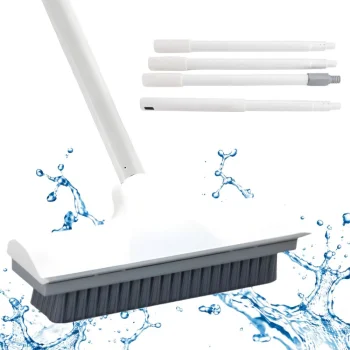Floor Squeegee with Brush 2-in-1 with Adjustable Handle, 35 cm
