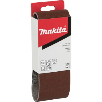 Makita P-37138 Sanding Belt, 76 x 457 mm, K120, 5 pcs.