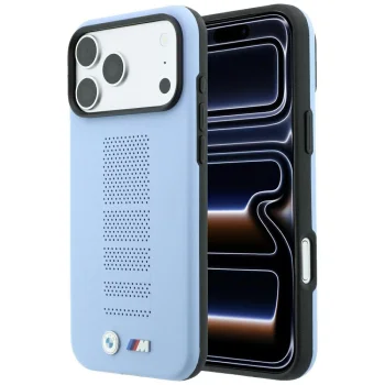 BMW M Blue Perfo Metal Logo MagSafe Case for iPhone 18 Pro / 17 Pro - Blue