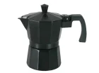 Aluminum Moka Pot, 150 ml, 3 Cups, Black