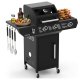 Газовый гриль Kaminer Varen Black 3.0 2+1 10кВт с чехлом и вертелом