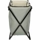 Two-Compartment Laundry Basket, White/Grey