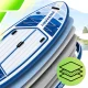 AquaPaddle SUP Board 355x82x15 cm with Accessories, 200 kg, Navigator Blue