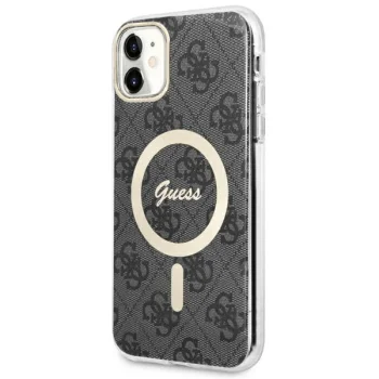 Guess iPhone 11 Case 4G MagSafe, Black