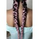 Kanekalon Synthetic Ombre Afro Braids for Hairstyles 60cm, Black-Pink