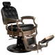 Gabbiano Ernesto Barber Chair Black with Antique Gold Base