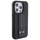 BMW Grip Stand Smooth & Perforated Case for iPhone 15 Pro with Stand, Black