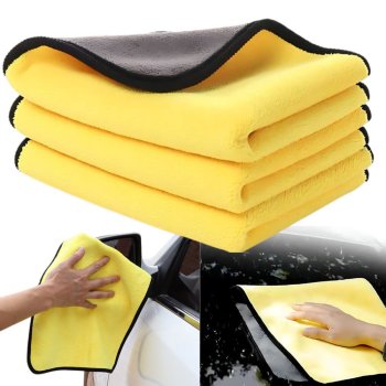 Microfiber Cleaning Cloths for Car Detailing and Home, Set of 3