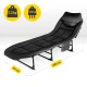 Mountain Goat Folding Camping Chair Sun Lounger, Black