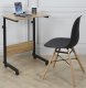 Mobile laptop table with adjustable height and wheels, ModernHome, brown