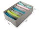 Underwear Drawer Organizer for Bras and Socks, 7 Compartments